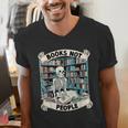 Book Lover Skeleton Reading Love Books Not People Men's V-Neck T-Shirt