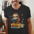 Book Lover Sloth Reading Bookish Library Read Books Be Kind Men's V-Neck T-Shirt Book Lover Sloth Reading Bookish Library Read Books Be Kind Men's V-Neck T-Shirt