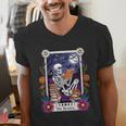 Book Lover Tarot Card The Reader Mystic Skeleton Men's V-Neck T-Shirt Book Lover Tarot Card The Reader Mystic Skeleton Men's V-Neck T-Shirt