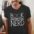 Book Nerd Retro Style Readers Librarians Authors Bookworms Men's V-Neck T-Shirt Book Nerd Retro Style Readers Librarians Authors Bookworms Men's V-Neck T-Shirt