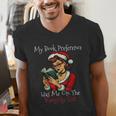 My Book Preference Has Me On The Naughty List Christmas Xmas Men's V-Neck T-Shirt