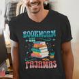 Book Reader Librarian Bookworm In Pajamas Book And Pajama Men's V-Neck T-Shirt Book Reader Librarian Bookworm In Pajamas Book And Pajama Men's V-Neck T-Shirt
