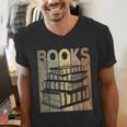 Book Reader Vintage Bookworm Retro Book Lover Men's V-Neck T-Shirt