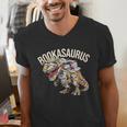 Book Reading Dinosaur T-Rex Dino Bookworm Men's V-Neck T-Shirt Book Reading Dinosaur T-Rex Dino Bookworm Men's V-Neck T-Shirt