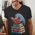 Book Reading Book Reader Manatees Sea Animal Sea Cow Manatee Men's V-Neck T-Shirt Book Reading Book Reader Manatees Sea Animal Sea Cow Manatee Men's V-Neck T-Shirt