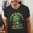 Book A Saurus Bookasaurus Dinosaur Book Girls Boys Toddler Men's V-Neck T-Shirt
