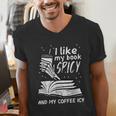 I Like My Book Spicy Read Reading Librarian Men Women Kids Men's V-Neck T-Shirt I Like My Book Spicy Read Reading Librarian Men Women Kids Men's V-Neck T-Shirt