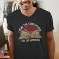 Book Vintage I Read The Constitution For The Articles Men's V-Neck T-Shirt