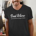 Book Whore Spread Those Pages Baby Inuendo Racy Men's V-Neck T-Shirt