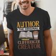Book Writer Cliffhanger Creator Author Book Writing Novelist Men's V-Neck T-Shirt Book Writer Cliffhanger Creator Author Book Writing Novelist Men's V-Neck T-Shirt
