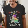 All Booked For Christmas Book Lovers Xmas Tree Women Men's V-Neck T-Shirt