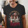 All Booked For Christmas Dragon Men's V-Neck T-Shirt