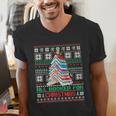 All Booked For Christmas Tree Book Ugly Christmas Sweatshirt Men's V-Neck T-Shirt All Booked For Christmas Tree Book Ugly Christmas Sweatshirt Men's V-Neck T-Shirt