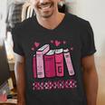 All Booked Read Book Reading Librarian Men Women Kids Men's V-Neck T-Shirt