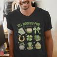 ALL Booked For St Patricks Day Bookish Leprechaun Bookworm Men's V-Neck T-Shirt