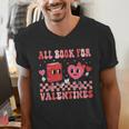 All Booked For Valentine Book Librarian Teacher Women Kids Men's V-Neck T-Shirt