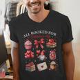 All Booked For Valentine Coquette Bow Girl Women Teacher Men's V-Neck T-Shirt