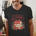 All Booked For Valentine's Book Lovers Romantic Readers Men's V-Neck T-Shirt All Booked For Valentine's Book Lovers Romantic Readers Men's V-Neck T-Shirt
