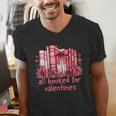 All Booked For Valentines Coquette Bow Book Lover Bookworm Men's V-Neck T-Shirt