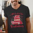 All Booked For Valentines Librarian Book Lover Teacher Men's V-Neck T-Shirt All Booked For Valentines Librarian Book Lover Teacher Men's V-Neck T-Shirt