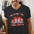 All Booked For Valentines Shirt Cute Book Lover Reading Men's V-Neck T-Shirt