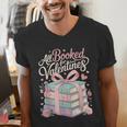 All Booked For Valentines Stacked Books Men's V-Neck T-Shirt All Booked For Valentines Stacked Books Men's V-Neck T-Shirt