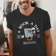 Bookish Mental Health Book A Day Retro Read More Book Men's V-Neck T-Shirt