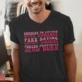 Bookish Romance Tropes Book Club Reader Spicy Book Lover Men's V-Neck T-Shirt