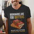 Bookmarks Are For Quitters Book Lover Saying Men's V-Neck T-Shirt