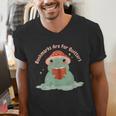 Bookmarks Are For Quitters Frog Reading Book Graphic Men's V-Neck T-Shirt Bookmarks Are For Quitters Frog Reading Book Graphic Men's V-Neck T-Shirt