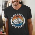 Bookmarks Are For Quitters Reader Read Book Reading Men's V-Neck T-Shirt