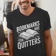Bookmarks Quote Library Book Reader Men's V-Neck T-Shirt