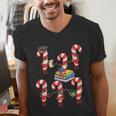 Bookmas Christmas Books Shirt Candy Cane Bookworm Men's V-Neck T-Shirt Bookmas Christmas Books Shirt Candy Cane Bookworm Men's V-Neck T-Shirt