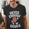 Books Or Book Reading Retro Men's V-Neck T-Shirt Books Or Book Reading Retro Men's V-Neck T-Shirt