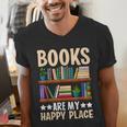 Books Are My Happy Place Men's V-Neck T-Shirt Books Are My Happy Place Men's V-Neck T-Shirt