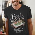 Books That Help Introverts Since 1454 Conversations Men's V-Neck T-Shirt Books That Help Introverts Since 1454 Conversations Men's V-Neck T-Shirt