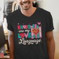 Books Are My Love Language Men's V-Neck T-Shirt