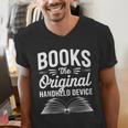 Books The Original Handheld Device Book Reading Men's V-Neck T-Shirt Books The Original Handheld Device Book Reading Men's V-Neck T-Shirt