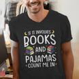 Books And Pajamas Count Me In Saying Read Book Lover Men's V-Neck T-Shirt Books And Pajamas Count Me In Saying Read Book Lover Men's V-Neck T-Shirt