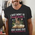 Books And My Savannah Cat Owner Savannah Cat Lover Men's V-Neck T-Shirt
