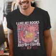 I Like My Books Spicy And My Coffee Icy Librarian Men's V-Neck T-Shirt
