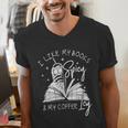 I Like My Books Spicy And My Coffee ICY Men's V-Neck T-Shirt I Like My Books Spicy And My Coffee ICY Men's V-Neck T-Shirt