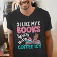 I Like My Books Spicy Coffee ICY Men's V-Neck T-Shirt
