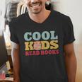 Bookworm Cool Kids Read Books Book Lover Reading Men's V-Neck T-Shirt