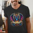 Bookworm Dragon Reading Book Lover Men's V-Neck T-Shirt Bookworm Dragon Reading Book Lover Men's V-Neck T-Shirt