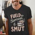 Bookworm Fueled By Sarcasm And Smut Book Reading Men's V-Neck T-Shirt Bookworm Fueled By Sarcasm And Smut Book Reading Men's V-Neck T-Shirt