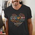 Bookworm Words Heart Book Lover Reader Reading Fun Men's V-Neck T-Shirt Bookworm Words Heart Book Lover Reader Reading Fun Men's V-Neck T-Shirt