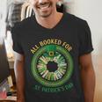 Bookworm Irish All Booked For St Patrick's Day Book Lover Men's V-Neck T-Shirt
