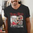 Born To Read Forced To Work Santa Christmas Book Lover Retro Men's V-Neck T-Shirt Born To Read Forced To Work Santa Christmas Book Lover Retro Men's V-Neck T-Shirt