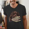 Boykin Spaniel Books Dog Breed Graphic Men's V-Neck T-Shirt Boykin Spaniel Books Dog Breed Graphic Men's V-Neck T-Shirt